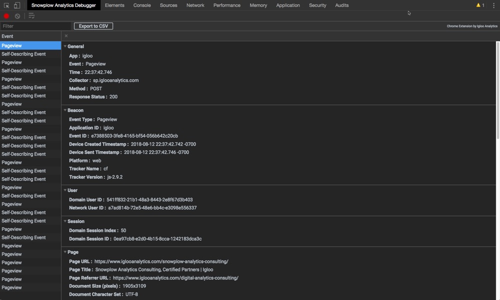 debugger for adobe analytics chrome extension